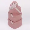 3407# Heart-shaped Gift Box, Large Three-piece set, Bow Ribbon Souvenir Box, Holiday Gift Box Specification image